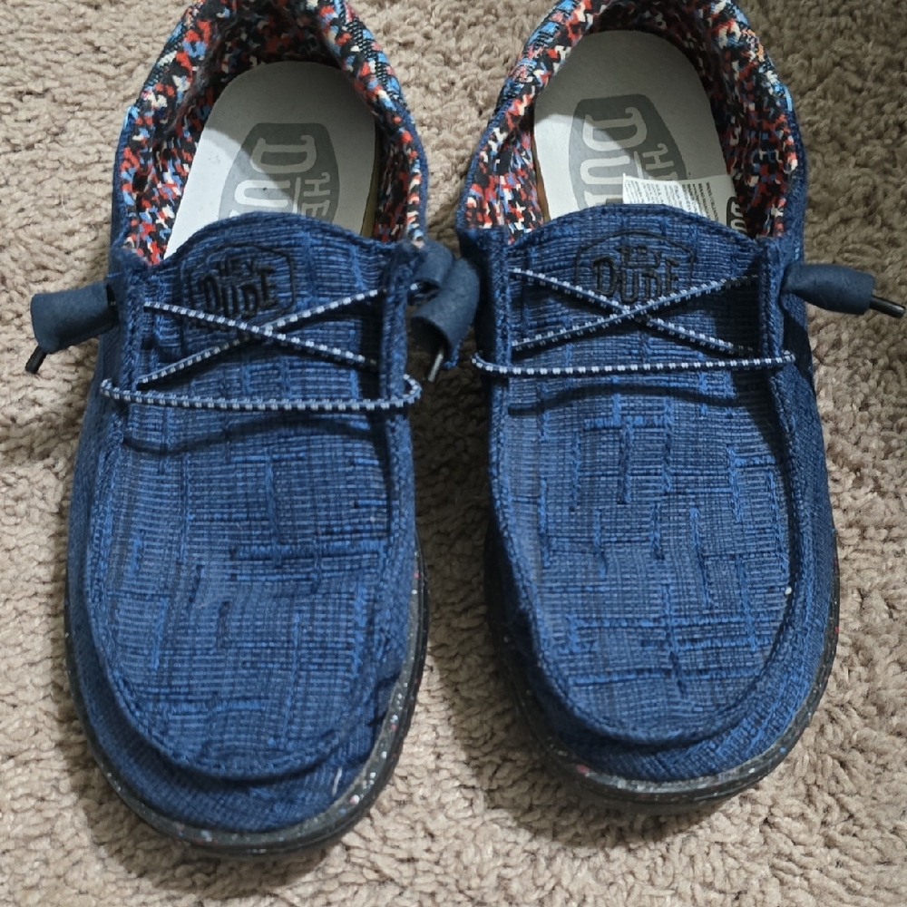 Hey Dude Navy Textured Loafers